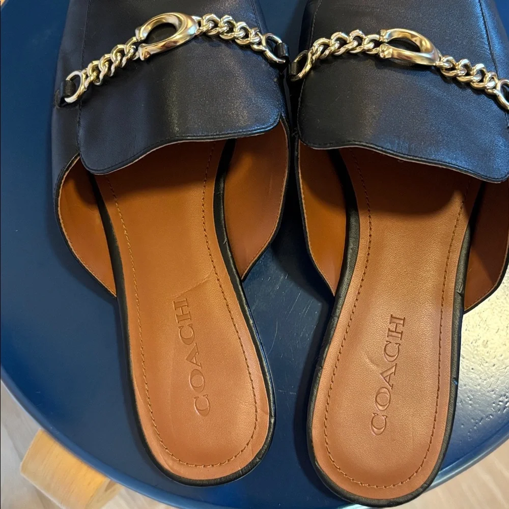 Coach Sofi Leather Mules - Picture 4 of 5